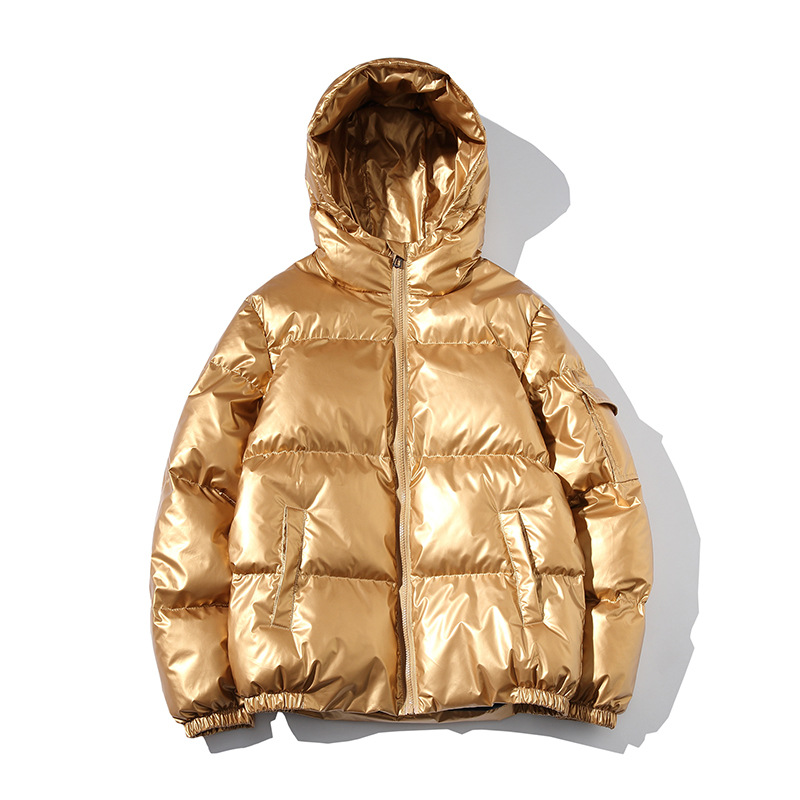 Casaco Puffer Masculina Ártico Silver com Capuz