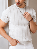 T-shirt Masculina em Tricot Premium Canelado