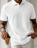 Polo Masculina Clássica Texturizada