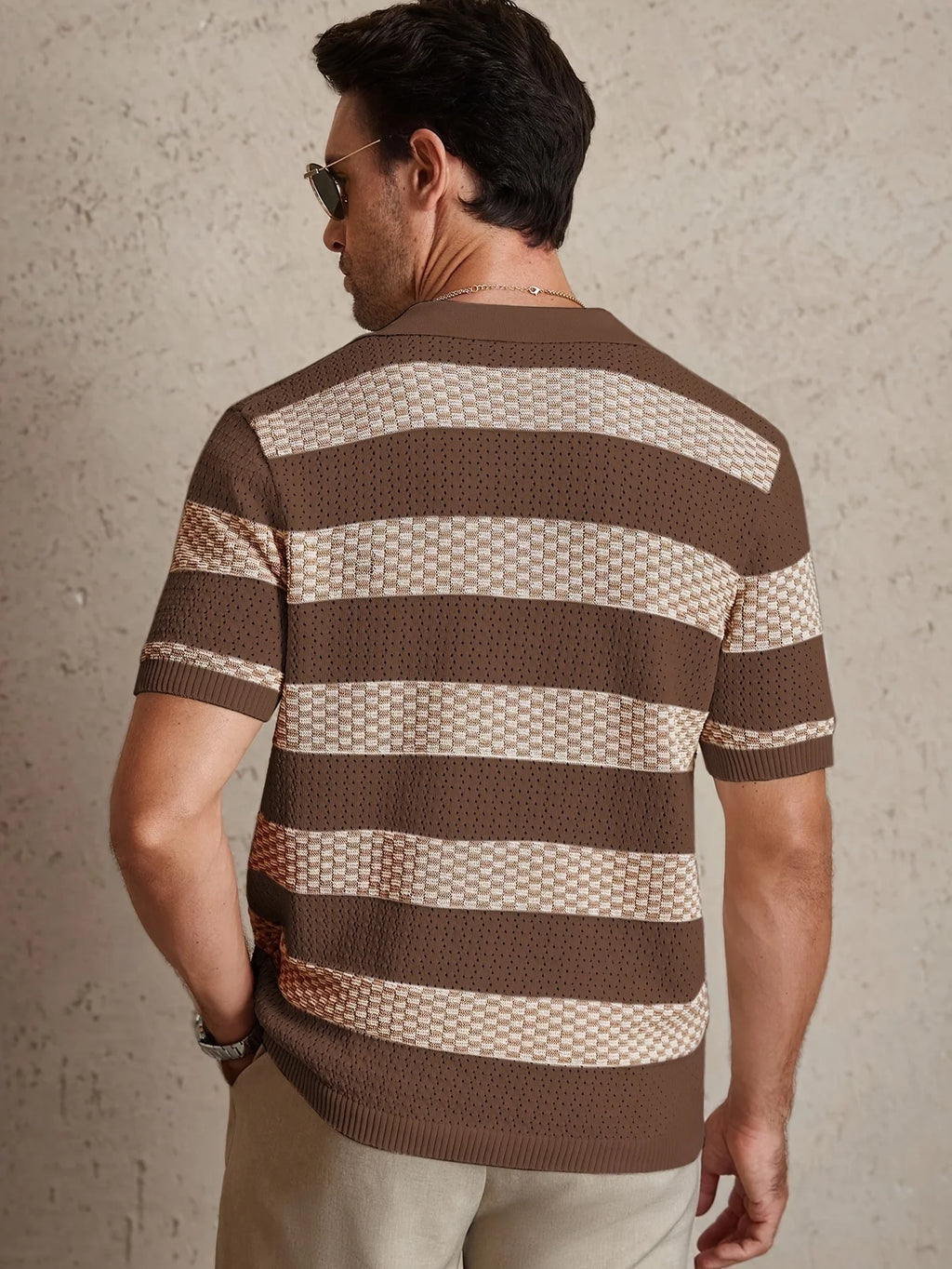 Polo Masculina em Tricot Premium Texturizado