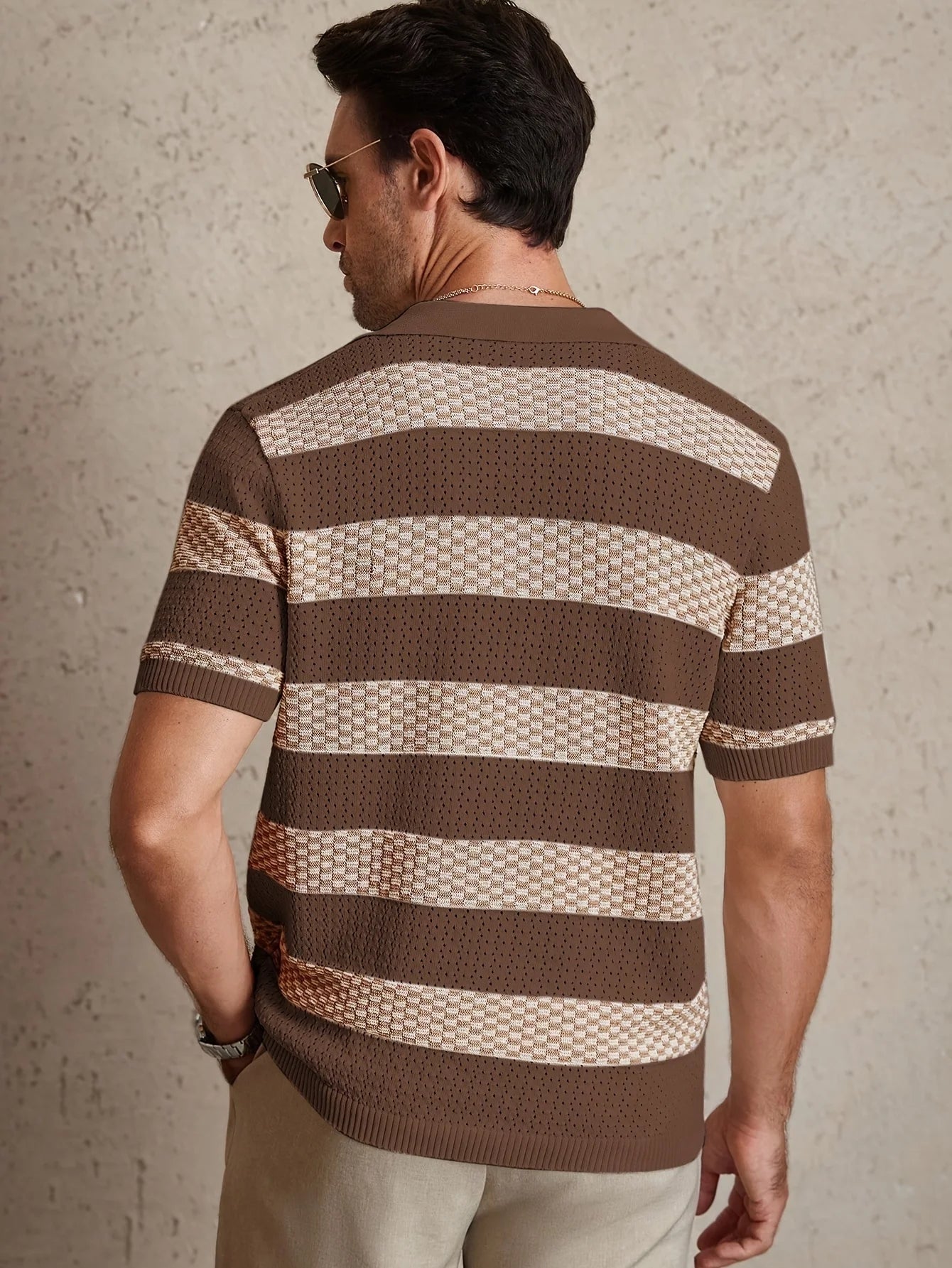 Polo Masculina em Tricot Premium Texturizado