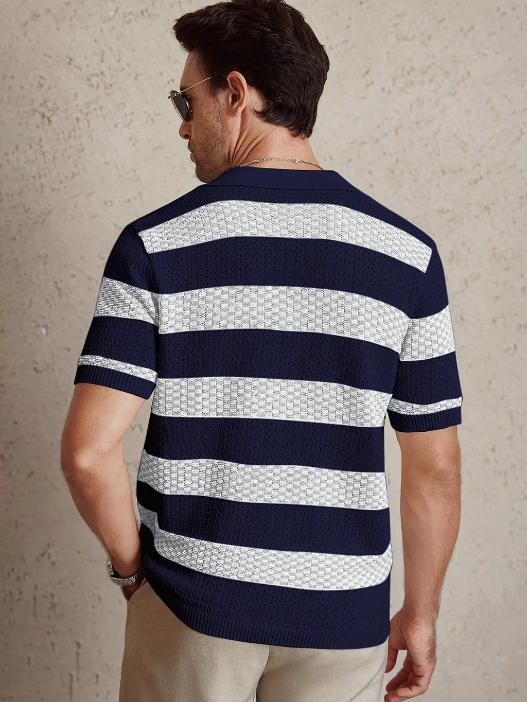 Polo Masculina em Tricot Premium Texturizado