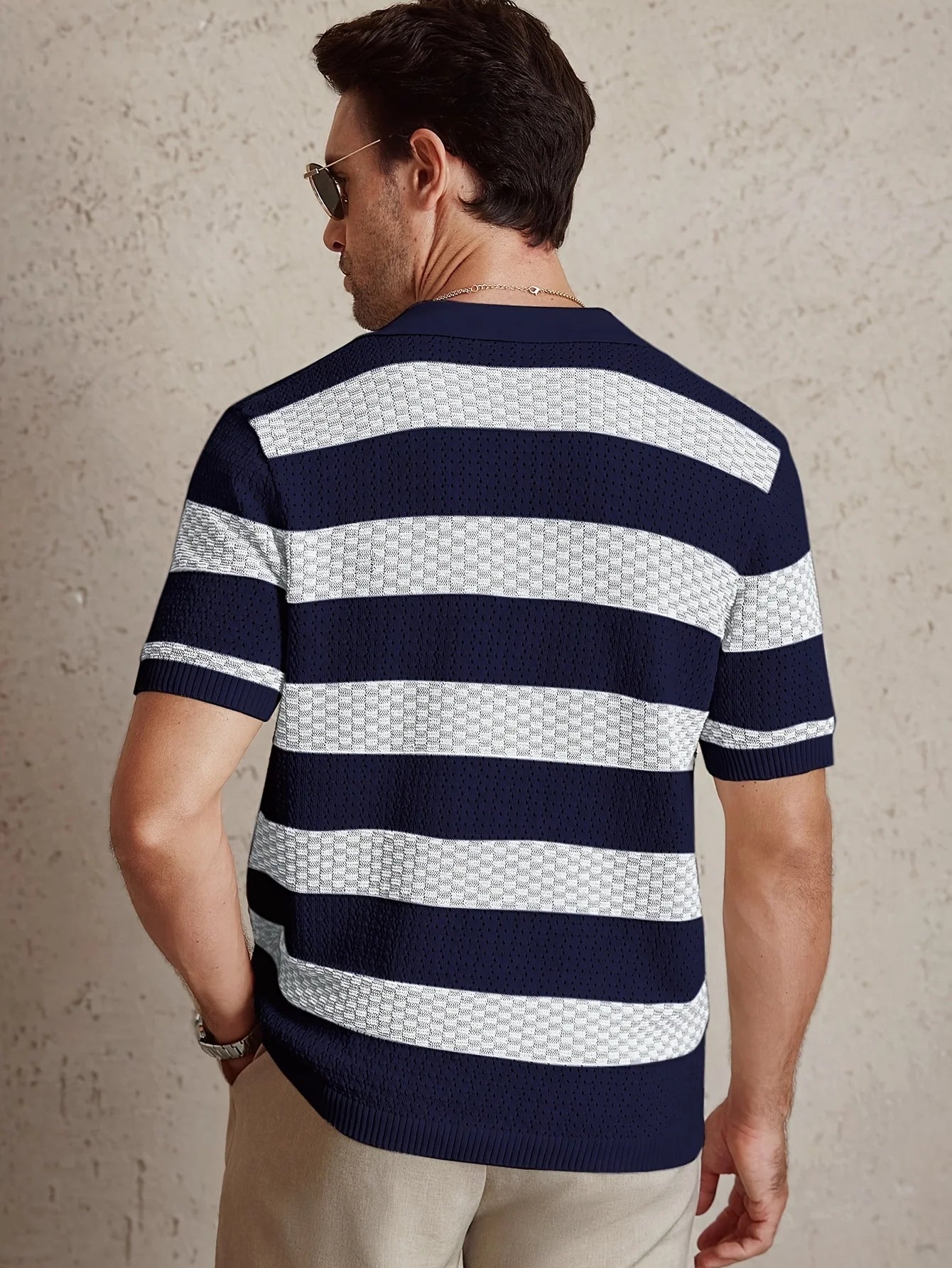 Polo Masculina em Tricot Premium Texturizado