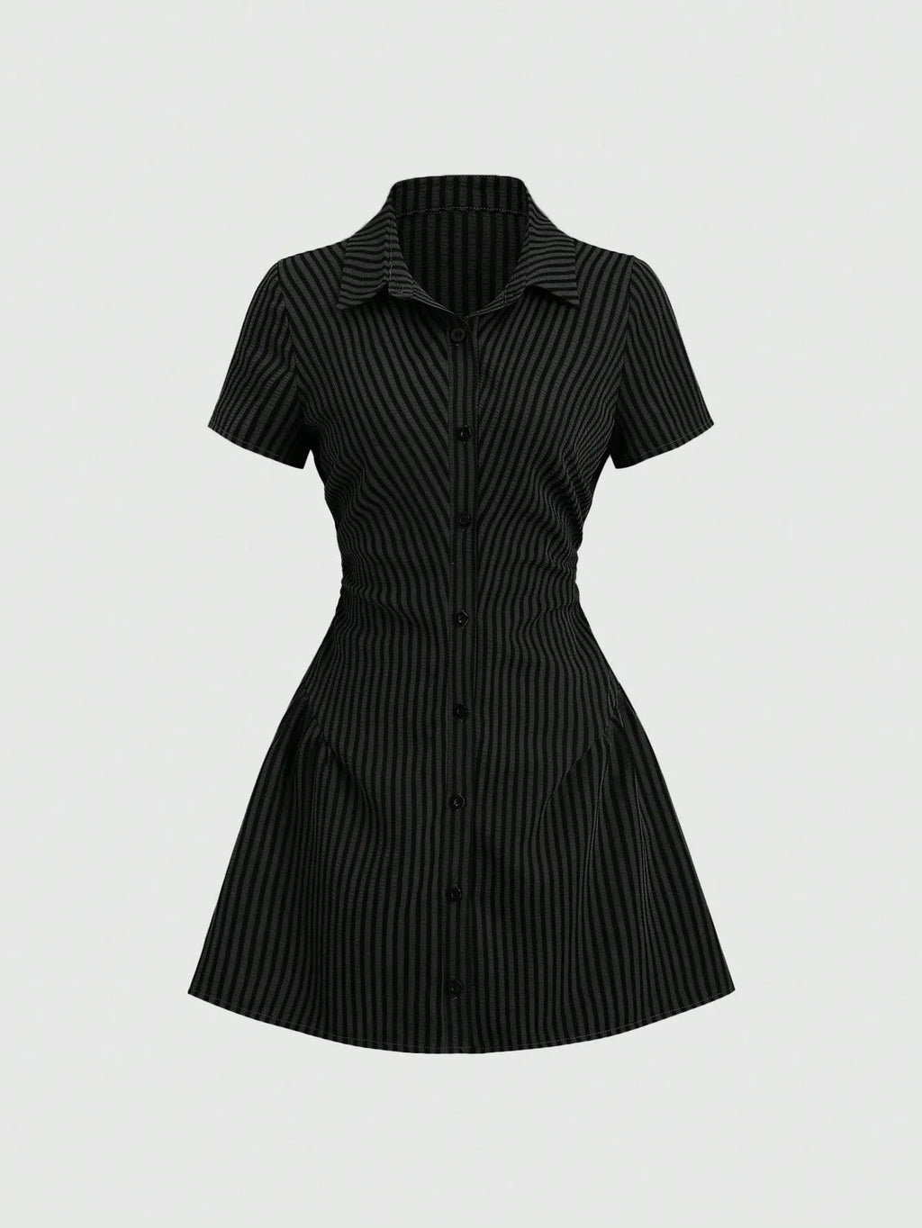 Vestido Feminino Chemise Canelado com Botões
