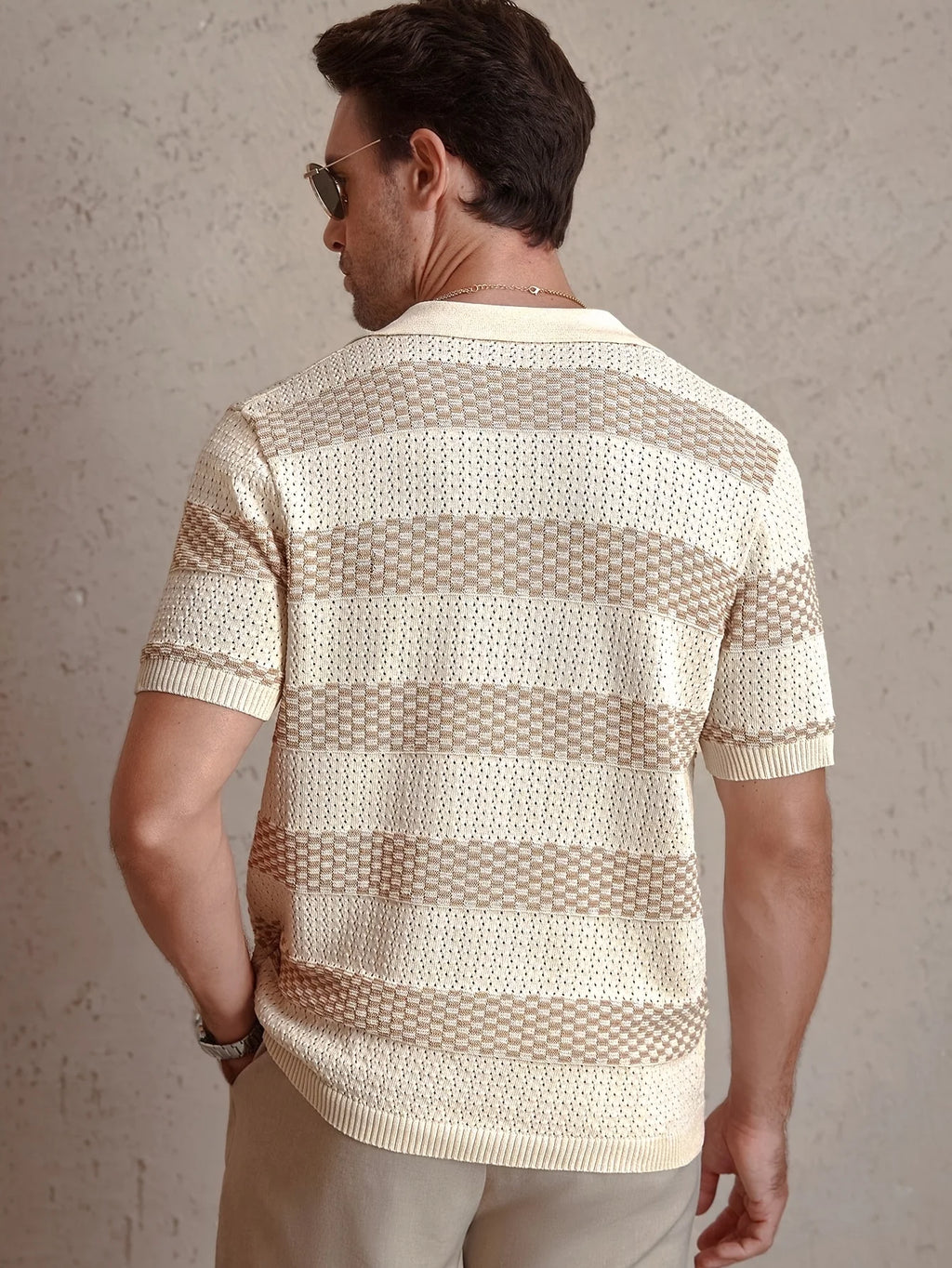 Polo Masculina em Tricot Premium Texturizado