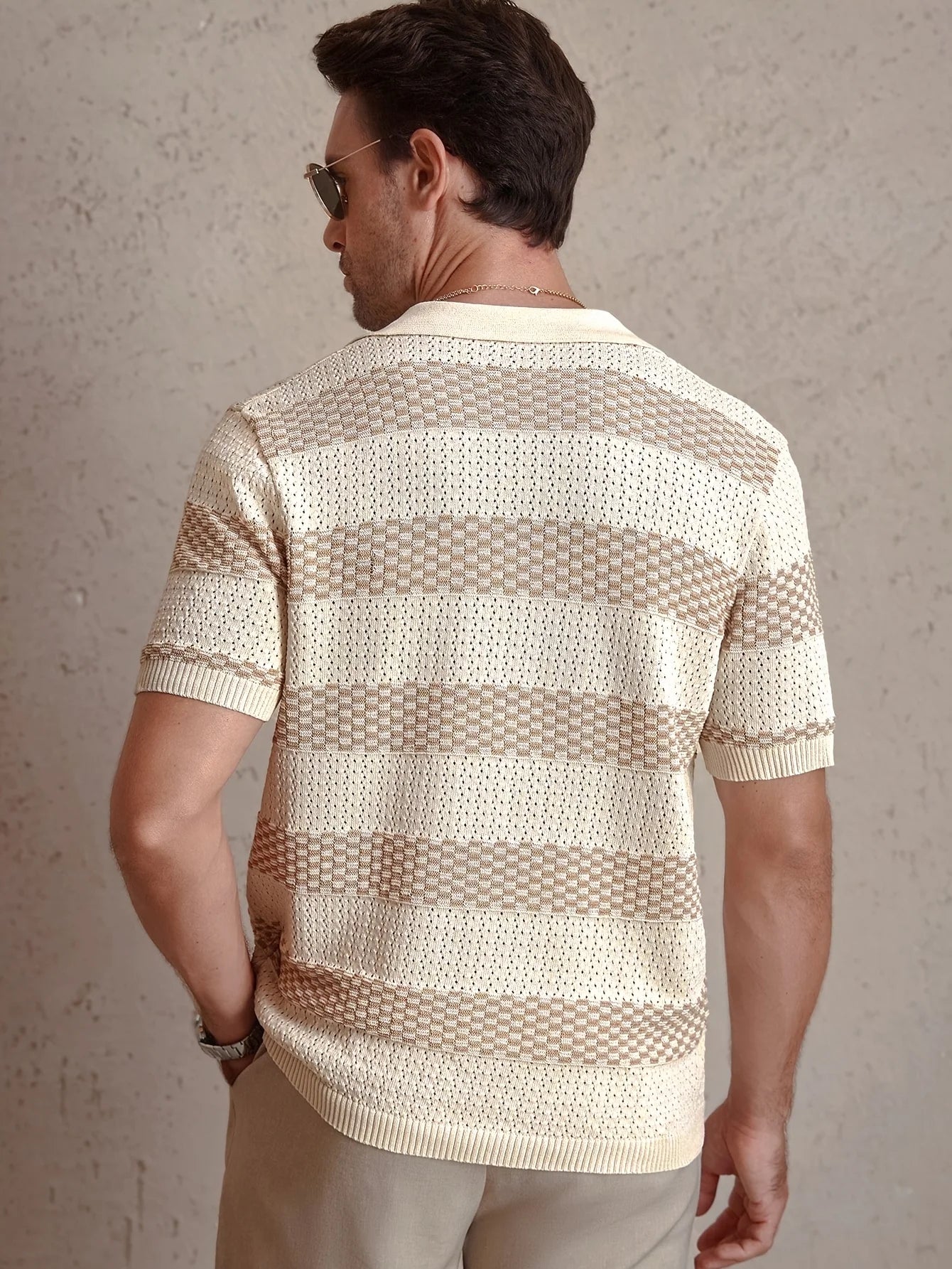 Polo Masculina em Tricot Premium Texturizado
